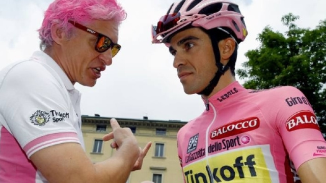Oleg Tinkov con Alberto Contador