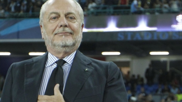 Il presidente del Napoli allo stadio San Paolo