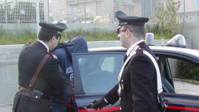 Arresto da parte dei carabinieri.