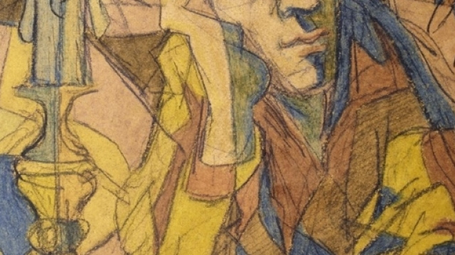 Corrado Cagli, Concertino, 1940, tecnica mista su carta, Roma, collezione privata.