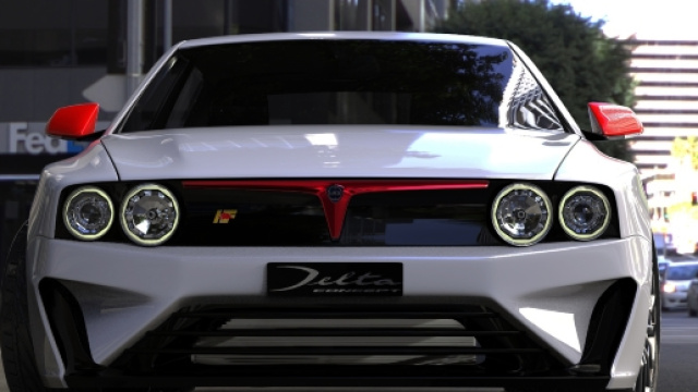 Render della Nuova Lancia Delta HF Integrale disegnata da Angelo Granata www.angelogranata.com