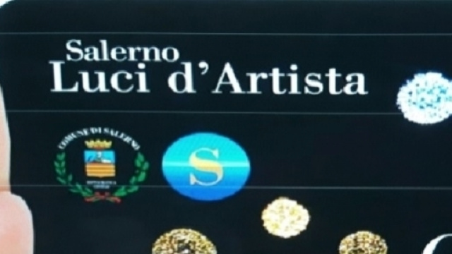 La card delle Luci d'Artista di Salerno 2016-2017.