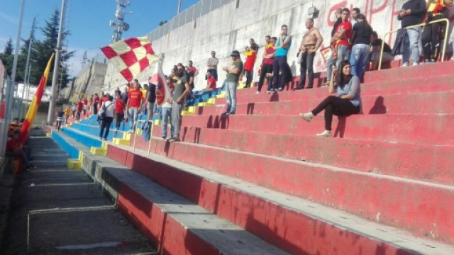 I tifosi salentini a Vibo Valentia.