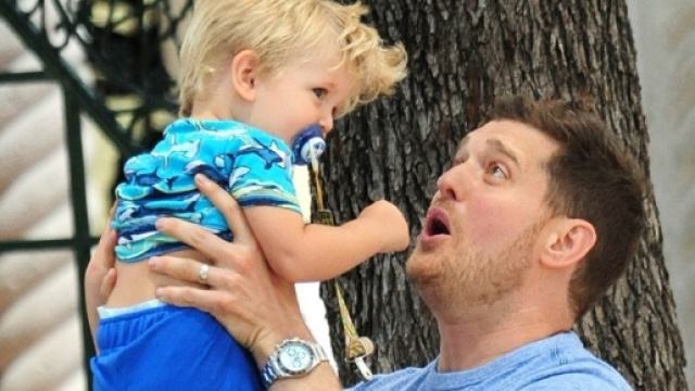 Michael Bubl&egrave; e suo figlio Noah