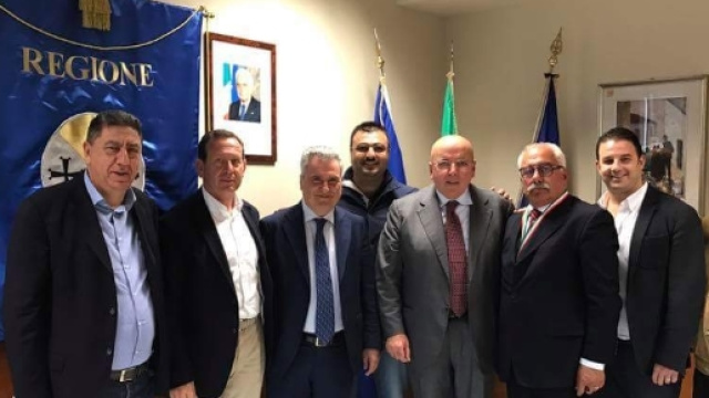 Nando Amoruso nel palazzo della regione