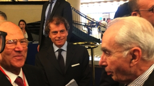 Da destra il Ministro dell'Interno Angelino Alfano, il giudice Costituzionale Giuliano Amato e,a sinistra,il Presidente della IAPB Giuseppe Castronovo