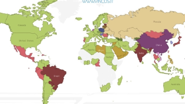 La mappa dei social network nel mondo