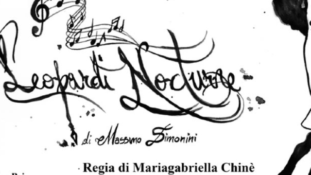 La locandina dello spettacolo teatrale Leopardi Nocturne