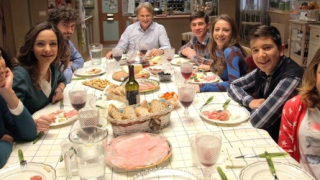 La famiglia Martini in una scena della fiction