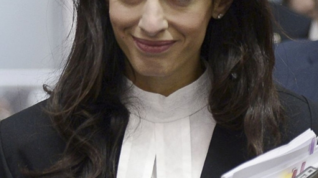 L' avvocatessa Amal Clooney in udienza