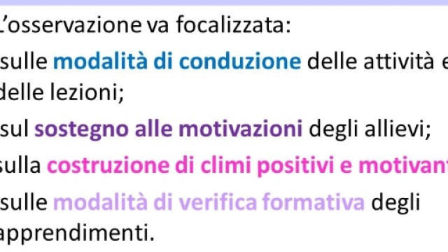 Formazione neoassunti: l'attivit&agrave; di osservazione