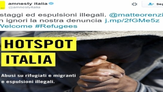Amnesty International condanna gli hotspot Italiani