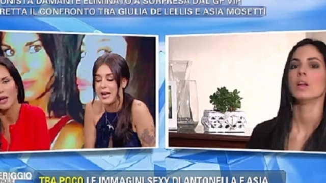 Lite Antonella Mosetti e Barbara D'Urso a Pomeriggio 5