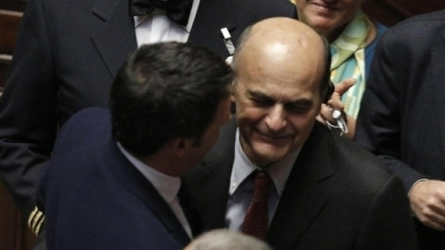 Matteo Renzi e Pier Luigi Bersani