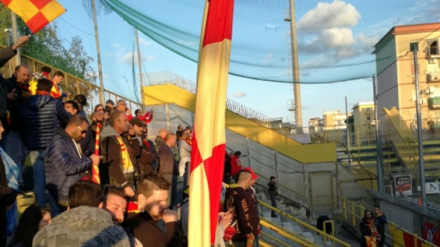 Sono stati 130 i tifosi del Lecce in trasferta.