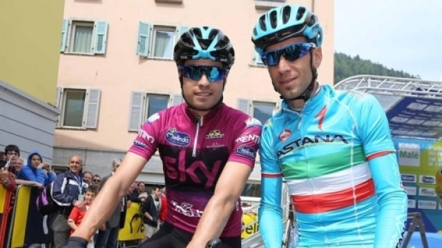 Mikel Landa e Vincenzo Nibali al Giro del Trentino