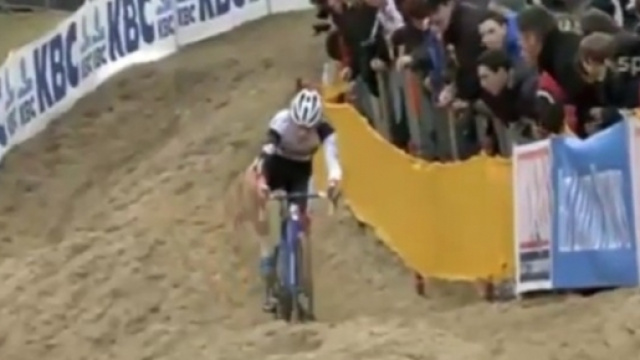Sulla sabbia del circuito di ciclocross di Koksijde