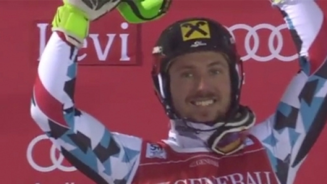 Marcel Hirscher vincitore a Levi
