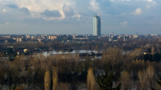 Moncalieri allagata dalla piena del Chisola