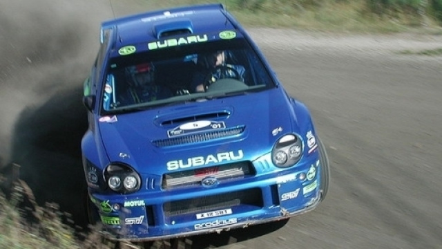 Richard Burns e Robert Reid, sulla Subaru Impreza WRC