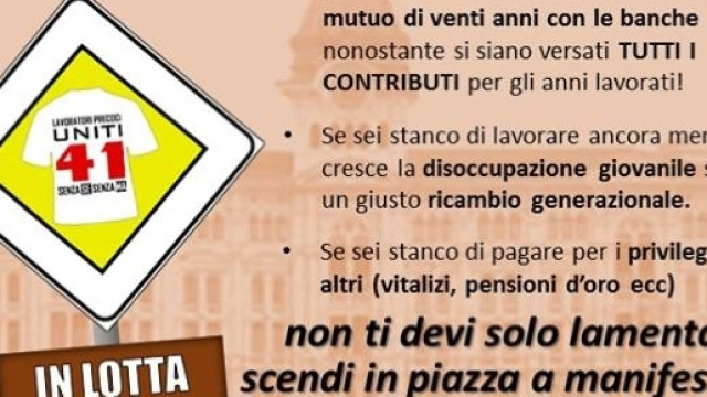 Ultime novit&agrave; riforma pensioni, novit&agrave; precoci al 26 novembre 2016, si torna in piazza, bocciati gli emendamenti su quota 41