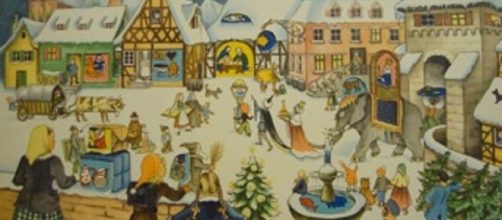 Source: Wikimedia Marianne Schneegans free use Advent calendar to print