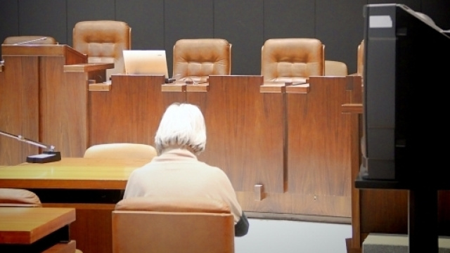 Marta Vincenzi in aula in attesa della sentenza