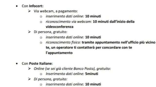 modi e tempi per richiedere lo Spid