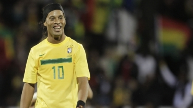 Ronaldinho con la maglia del Brasile