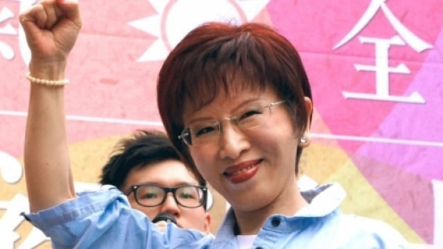 Hung Hsiu-chu, la leader del Partito nazionalista taiwanese ora all'opposizione