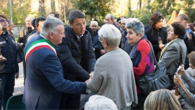 Il premier Renzi in visita nei luoghi del terremoto nel Centro Italia