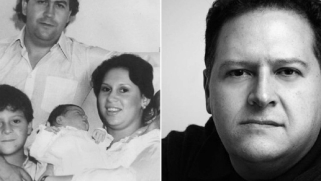 Pablo Escobar con moglie e figli a sinistra, a destra Juan P. Escobar - nypost.com