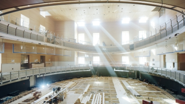 La Pierre Boulez Saal, durante i lavori guidati dall'architetto Frank Gehry