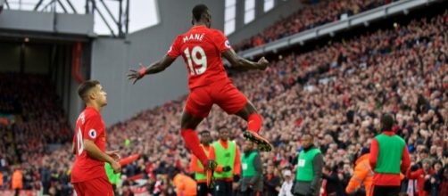 Sadio Man&eacute; abriu o placar aos 27 minutos, no Anfield