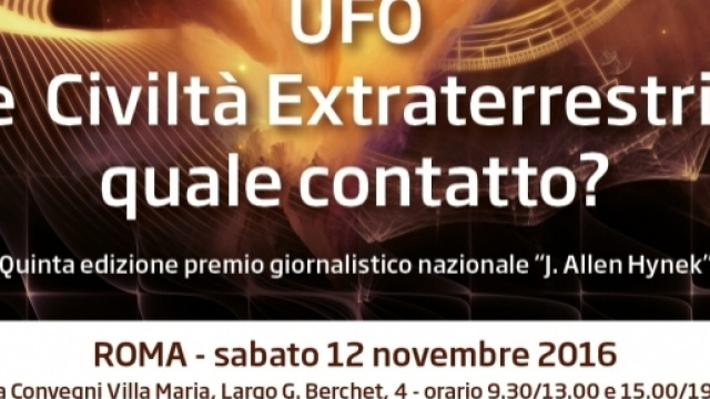 La locandina del Quinto Convegno Internazionale di Ufologia organizzato dal CUN