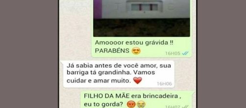 A pegadinha da falsa gravidez est&aacute; na moda nas redes sociais.