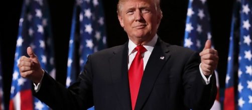 The new President-elect gives the thumbs up.