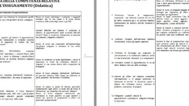 Bozza bilancio delle competenze con domande guida