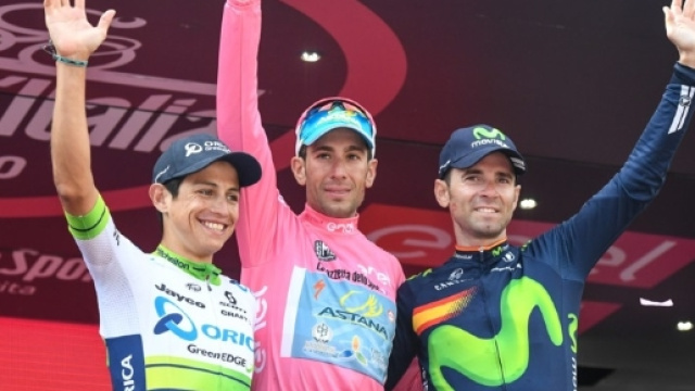 Il podio dell'ultimo Giro d'Italia