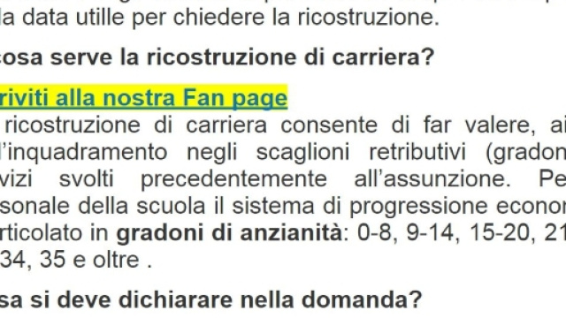Online il modulo per presentare la ricostruzione di carriera.
