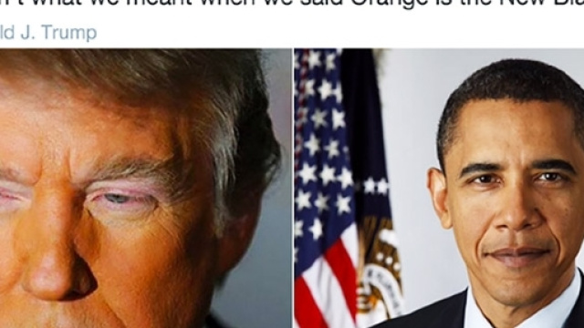 Post ironico raffigurante Donald Trump e Barack Obama