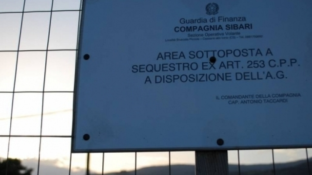 Una delle aree sotto sequestro.