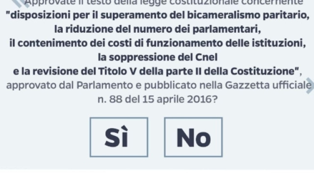 Scheda testo completo quesito Referendum 2016