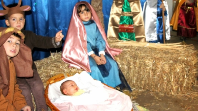 La rappresentazione del presepe vivente.