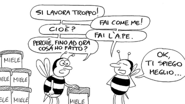 La vignetta di Algi: Anticipo Pensionistico (A.P.E.) - L'Etrusco - letrusco.it