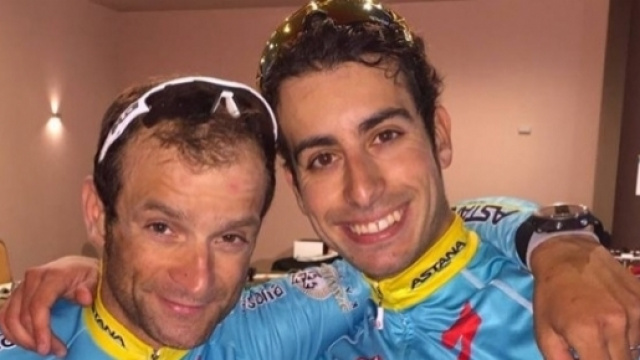 Michele Scarponi e Fabio Aru nel ritiro della Astana
