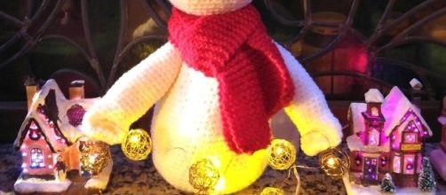 Crochet: mu&ntilde;eco de nieve SNOWMAN amigurumi con luz