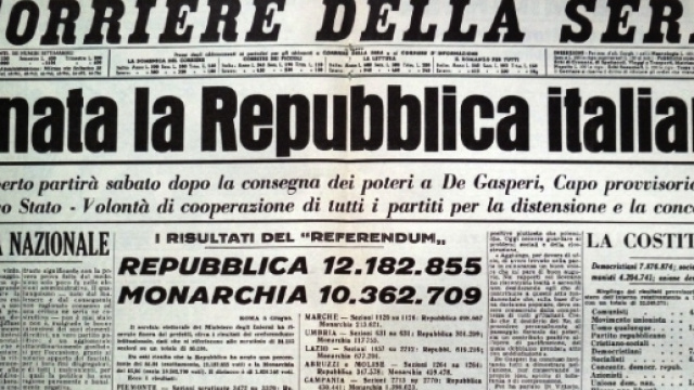 Festa del 2 giugno. La Repubblica Italiana &egrave; nata nel 1946