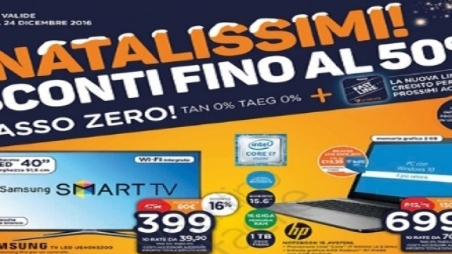 Volantino Unieuro I Natalissimi offerte in scadenza al 24 dicembre 2016