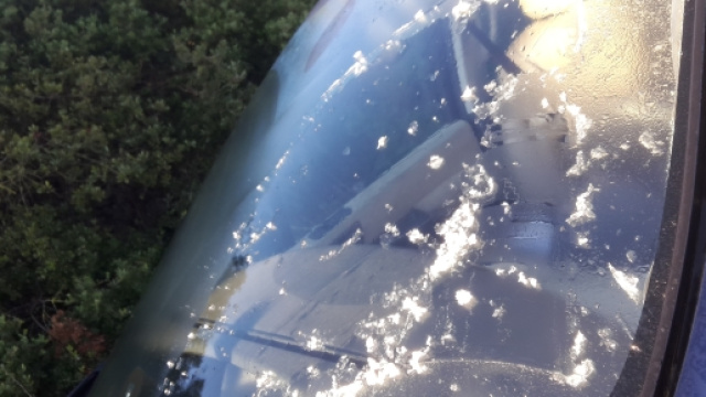 Ghiaccio sulle auto nel Salento.